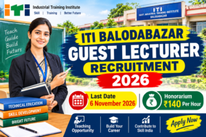 ITI Balodabazar Guest Lecturer Recruitment 2026